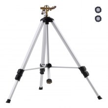 Tripod Sprinkler 360° Spray Heavy Duty Sprinklers for Lawn Garden Gray