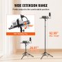 VEVOR Projector Stand Laptop Stand Tripod Adjustable Height from 26.97 to 63 in