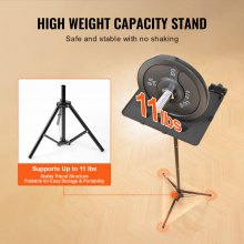 VEVOR Projector Stand, Projector Floor Stand Adjustable Height from 26.97 to 63 in, DJ Equipment, Projector Mount with Tray, Ideal for Outdoor Movies, Home, Office, Stage and Studio, Max Load Capacity 22 lbs, Black