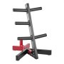 VEVOR Weight Plate Rack, L Frame Weight Plate Tree for 2-Inch Weight Plates, Standard Weight Plate Tree, 500 lbs Load Capacity Weight Storage Holder, Home Gym Barbell Rack Storage Stand, Black & Red