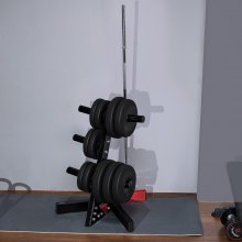 VEVOR Vektplate Stativ Vektplate Tree Home Gym Barbell Oppbevaringsstativ 2 tommer