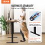 VEVOR Height Adjustable Desk, 47.2 x 23.6 in（1.2m*0.6m）, 3-Key Modes Electric Standing Desk, Whole Piece Desk Board, Sturdy Dual Metal Frame, Max. Loading 180 LBS Computer Sit Stand up Desk, for Home and Office