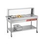 7 Pans + 2 Pots Commercial Food Warmer Steam Table with Undershelf Shield