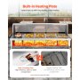 8 Pans + 2 Pots Commercial Food Warmer Steam Table with Undershelf Shield