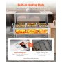 6 x 1/2 Pans Commercial Food Warmer Steam Table with Undershelf and Shield