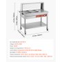 VEVOR 6-Pan Commercial Food Warmer, 6 x 1/2 Pans Electric Steam Table, 1500W Professional Buffet Catering Food Warmer with Shield Undershelf Wheels, Stainless Steel Server for Party Restaurant