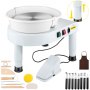 VEVOR Pottery Wheel, 11in Ceramic Wheel Forming Machine, 0-300rpm Speed ​​Manual Adjustable 0-7,8in Lift Leg, Foot Pedal Departable Basin, Sculpting Tool Tool Accessory Kit for Work Art Craft DIY 220V