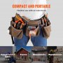 VEVOR Tool Belt Carpenter Construction Tool Pouch 13 Pockets 73.6-137.2 cm Waist