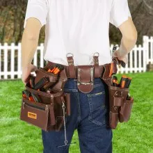 VEVOR Tool Belt Carpenter Construction Tool Pouch 22 Pockets 29"-54" Waist Size