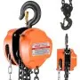 VEVOR Hand Chain Hoist, 2 Ton Capacity, Manual Chain Block with Upgrade G80 Galvanized Chain, 6 m Lifting Height, Heavy Duty Pulley Hoist for Garage Warehouse Automotive Machinery, Orange