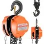 VEVOR Hand Chain Hoist, 3 Ton Capacity, Manual Chain Block with Upgrade G80 Galvanized Chain, 6 m Lifting Height, Heavy Duty Pulley Hoist for Garage Warehouse Automotive Machinery, Orange