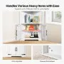 VEVOR 68" Tall Corner Storage Cabinet, 6 Tiers Farmhouse Storage Cabinet with 4 Wooden Doors & Adjustable Shelves, Freestanding Corner Kitchen Cabinet for Living Room, Kitchen, Laundry Room, White