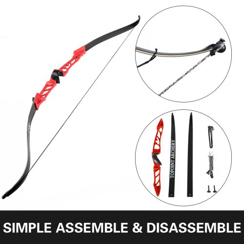 VEVOR Recurve Bow Set 38lbs Archery Bow Aluminum Alloy Takedown Recurve Bow Right Hand Bow And Arrow Takedown Bow Archery Set Bow And Arrow For Adults Youth Hunting Shooting Practice Competition