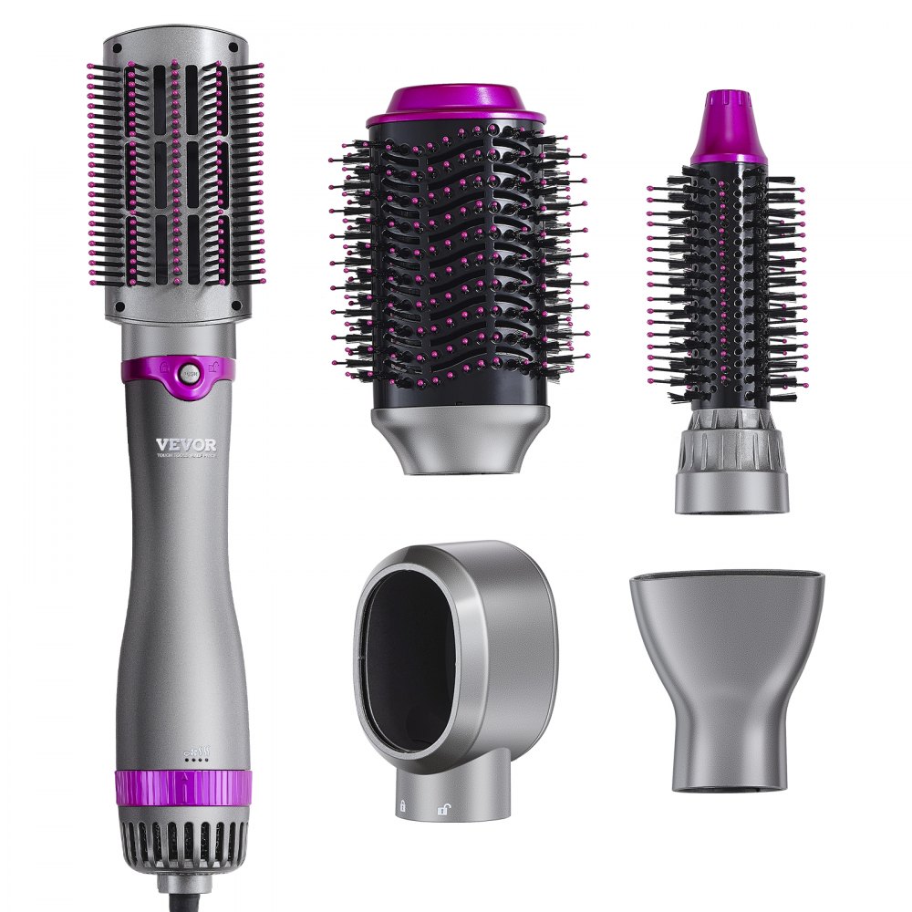 VEVOR Hair Dryer Brush 5-in-1 Hot Hair Styler Upgraded Negative Ion for Curling