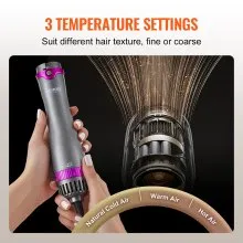 VEVOR Hair Dryer Brush 5-in-1 Hot Hair Styler Upgraded Negative Ion for Curling