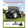 3 Point 2" Trailer Hitch Receiver Tractor Quick Hitch Adapter 3000lbs Capacity