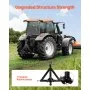 VEVOR 3 Point Trailer Hitch 2 in Receiver, 3pt Quick Hitch Attachment with 3 Trailer Balls, Tractor Tow Drawbar Adapter, Compatible with Kubota, Mahindra, Ford, Yanmar, John Deere, Massey Ferguson