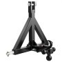 VEVOR 3 Point Trailer Hitch 2 in Receiver, 3pt Quick Hitch Attachment with 3 Trailer Balls, Tractor Tow Drawbar Adapter, Compatible with Kubota, Mahindra, Ford, Yanmar, John Deere, Massey Ferguson
