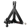 VEVOR 3 Point Trailer Hitch 2 in Receiver, 3pt Quick Hitch Attachment with 3 Trailer Balls, Tractor Tow Drawbar Adapter, Compatible with Kubota, Mahindra, Ford, Yanmar, John Deere, Massey Ferguson