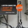 VEVOR Manual Chain Hoist, 1/2 Ton 1100 lbs Capacity 10 FT Come Along, G80 Galvanized Carbon Steel with Double-Pawl Brake, Auto Chain Leading & 360° Rotation Hook, for Garage Factory Dock