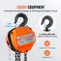 VEVOR Manual Chain Hoist, 1/2 Ton 1100 lbs Capacity 10 FT Come Along, G80 Galvanized Carbon Steel with Double-Pawl Brake, Auto Chain Leading & 360° Rotation Hook, for Garage Factory Dock