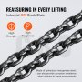 VEVOR Hand Chain Hoist, 1 Ton 2200 lbs Capacity 10 FT Come Along, G80 Galvanized Carbon Steel with Double-Pawl Brake, Auto Chain Leading & 360° Rotation Hook, for Garage Factory Dock