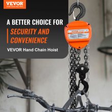 VEVOR  2 Ton Hand Chain Hoist 10 FT Come Along, 4400 lbs Capacity G80 Galvanized Carbon Steel with Double-Pawl Brake, Auto Chain Leading & 360° Rotation Hook, for Garage Factory Dock
