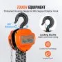 VEVOR hand chain hoist with thickened housing, 360-degree rotation hook, and locking buckle for secure lifting.