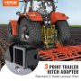 VEVOR 3 Point Hitch Receiver, 3 Point 2" Receiver Trailer Hitch Category 1 Tractor Tow Drawbar Adapter with Pins, Compatible with Kubota, Mahindra, Ford, Yanmar, John Deere, Massey Ferguson