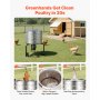 VEVOR Chicken Plucker Machine, 25.6 in Drum, 1200W & 275RPM Electric Chicken Plucking Machine with 158 Soft Fingers & Transport Wheels, Stainless Steel Feather Remover for Processing 4 Chicks Once