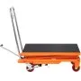 VEVOR Hydraulic Lift Table Cart, 330lbs Capacity 50" Lifting Height, Manual Double Scissor Lift Table with 4 Wheels and Non-slip Pad, Hydraulic Scissor Cart for Material Handling and Transportation