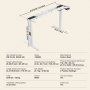 VEVOR Electric Standing Desk Frame Dual Motor Adjustable 66-129cm H White