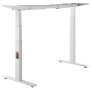 Estrutura de mesa elétrica VEVOR com motor duplo ajustável de 66 a 129 cm de altura, branca