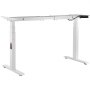 Estrutura de mesa elétrica VEVOR com motor duplo ajustável de 66 a 129 cm de altura, branca