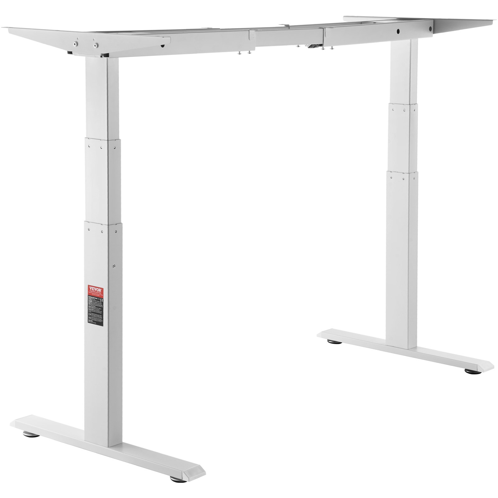 VEVOR Elektrisk Ståbordsramme Dobbeltmotor Justerbar 66-129cm H Hvid