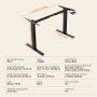VEVOR Standing Desk Frame, Adjustable 70-117 cm Height & 95-158 cm Length Electric Stand Up Computer Desk Legs, Ergonomic DIY Workstation Base for Home and Office (Black Frame Only)