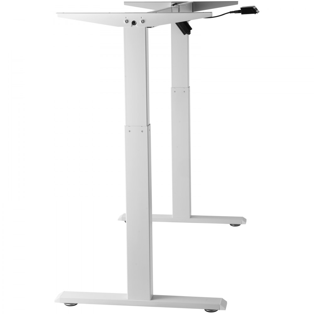 VEVOR Standing Desk Frame, Adjustable 70-117 cm Height & 95-158 cm Length Electric Stand Up Computer Desk Legs, Ergonomic DIY Workstation Base for Home and Office (White Frame Only)