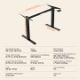 VEVOR Electric Standing Desk Frame Adjustable 27.6-46.1 in H Stand Workstation