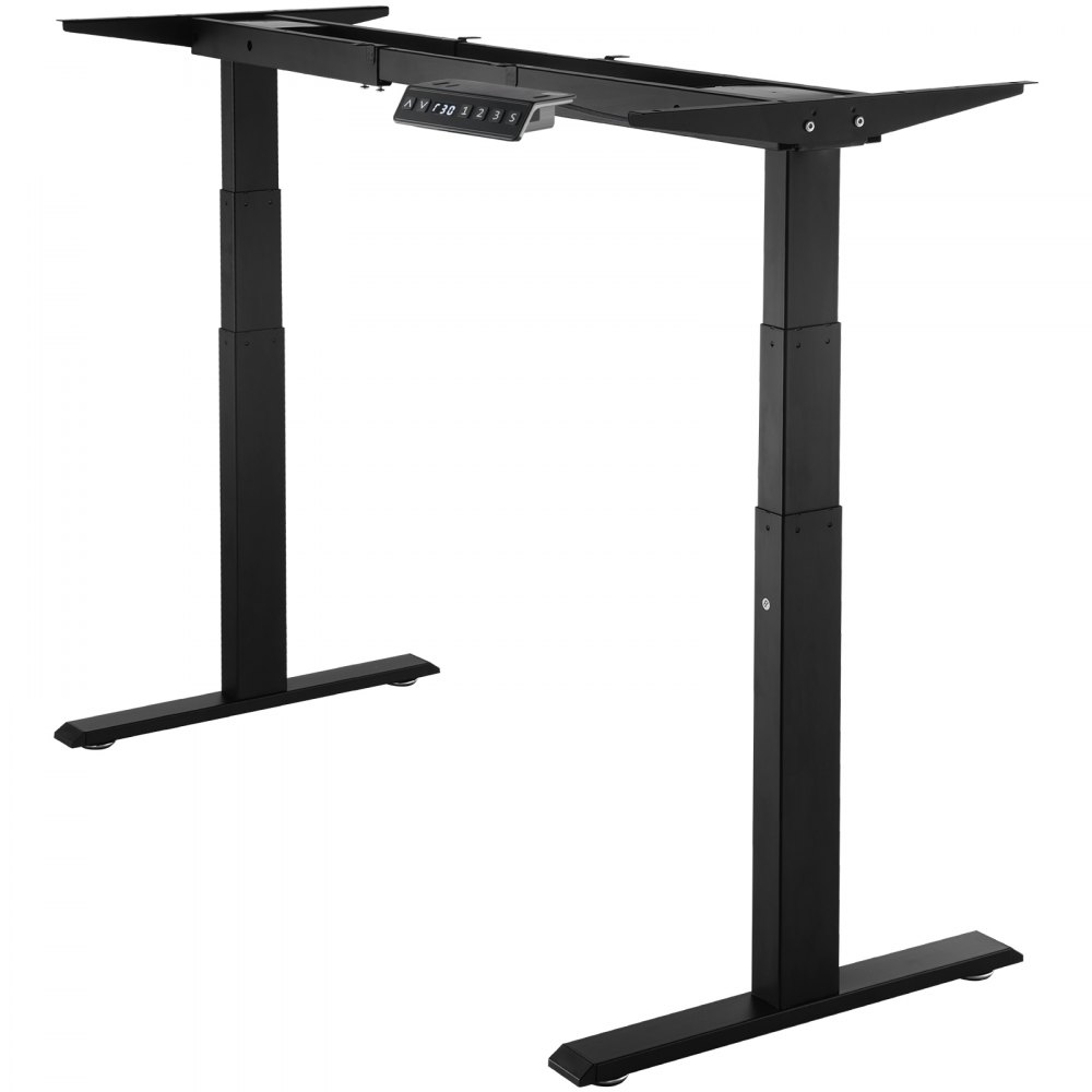 VEVOR Electric Standing Desk Frame Dual Motor Adjustable 65-129 cm H Black