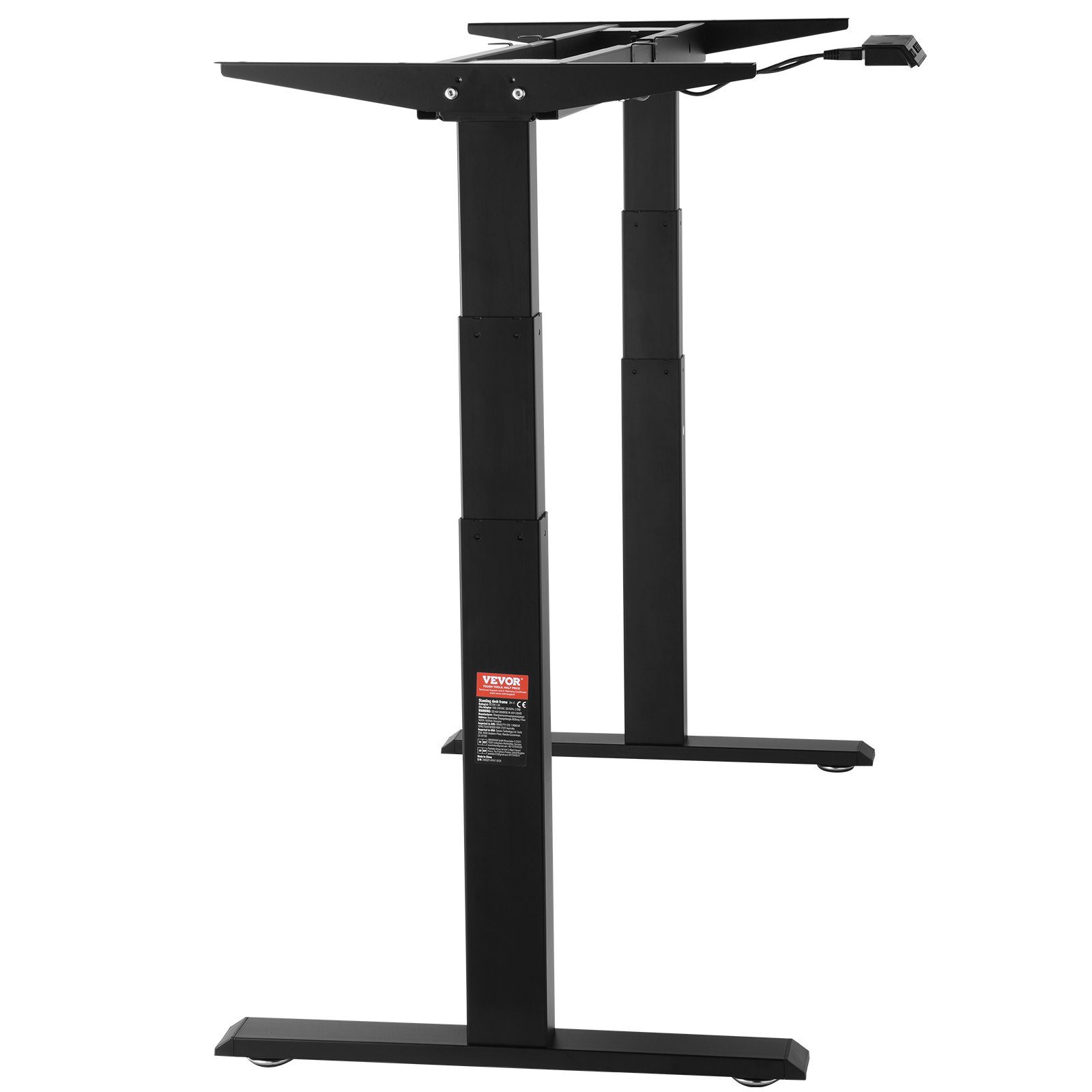 VEVOR Electric Standing Desk Frame Dual Motor Adjustable 65-129 cm H Black
