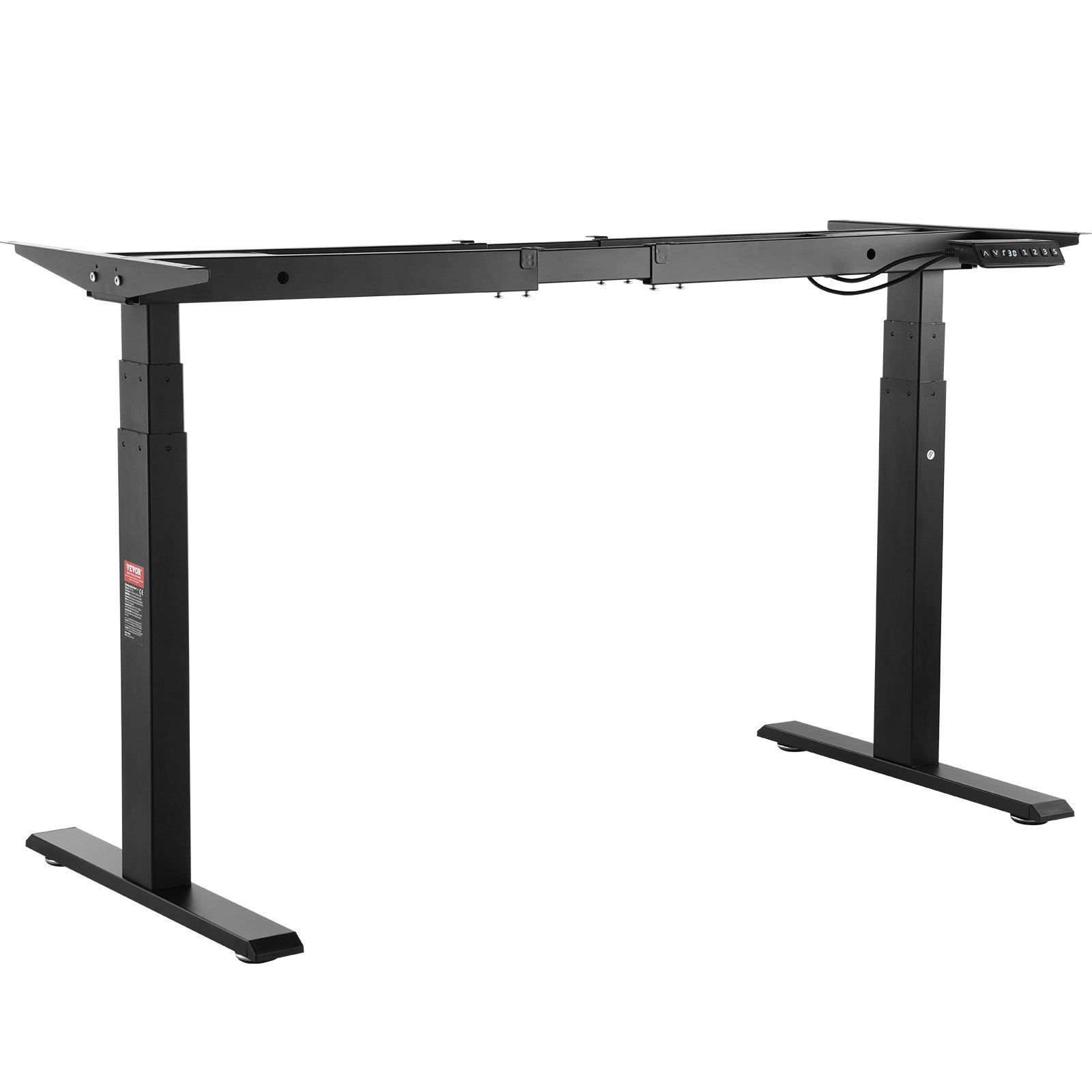 VEVOR Electric Standing Desk Frame Dual Motor Adjustable 65-129 cm H Black