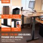 VEVOR Electric Standing Desk Frame Dual Motor Adjustable 27.6"-46.1" H Black
