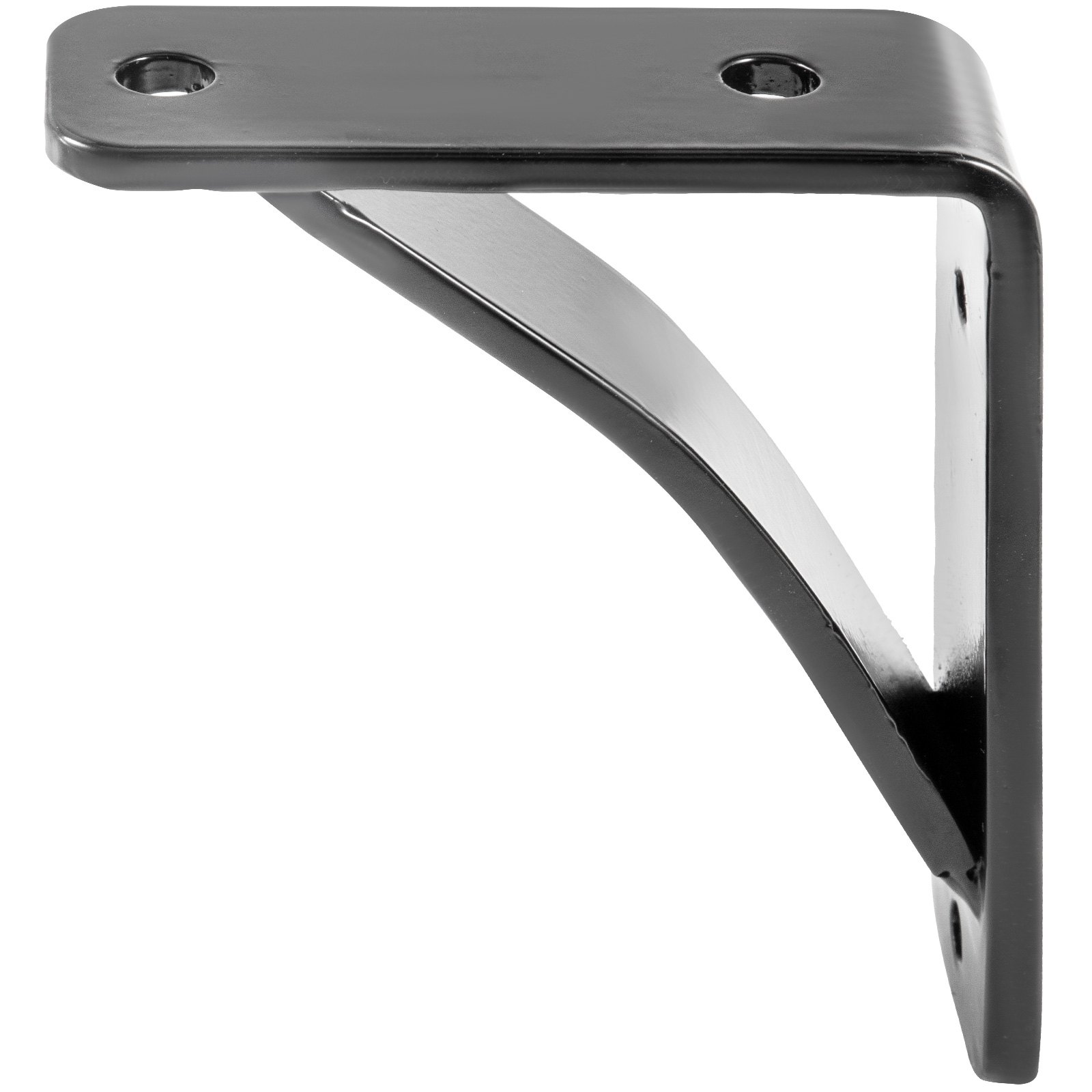 VEVOR heavy duty shelf brackets, black metal bracket with two mounting holes.