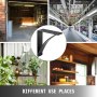 VEVOR Heavy Duty Shelf Brackets 2 Pack, Floating Shelf Bracket 8x9x2.5", 450lbs Load Garage Workshop Home Steel Shelf Brackets Hand Welded Triangle Shelf Support Holder Wall Matte Black DIY Rustic