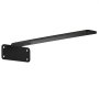 black VEVOR shelf bracket with mounting holes on a white background. ideal for sturdy wall shelving.