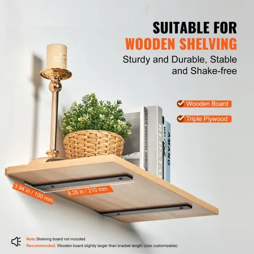 Shelf Bracket 8L X 4W X 1.6H Heavy Duty Floating Shelf Brackets Brackets For Shelves 6 Pcs SJZJGBZJYGHWMVHQJV0