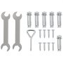 wrenches, anchors, screws, and hex wrench for VEVOR folding shelf brackets.