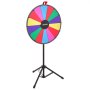 VEVOR 610 mm Spinning Prize Wheel, 14 Slots Spinning Wheel with Tripod, Adjustable Height Win Fortune Roulette with a Dry Erase and 2 Markers, 6 Colors, Easy Assembly, for Party Pub Trade Show Carnival
