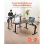 VEVOR L Shaped Desk Electric Adjustable Height Corner Gaming Desk with Wheels