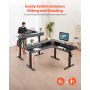 VEVOR L Shaped Desk Electric Adjustable Height Corner Gaming Desk with Drawers